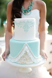 Turquoise and white wedding cakes. Aqua Black And White Wedding Inspiration Every Last Detail