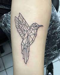 Got To Do This Awesomegeometric Humming Bird Tattoo The Other Day Geometrictattoo Geometric Geometric Bird Tattoo Geometric Hummingbird Tattoo Geometric Bird