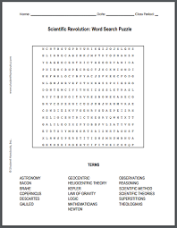 Scientific Revolution Word Search Puzzle Free To Print Pdf File For High Schoo Scientific Revolution High School World History Social Studies Middle School