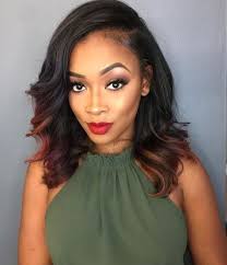 You can get your black hair styled short with hair extensions and try a blonde highlight for a dramatic touch. Stunning And Quick Weave Hairstyles For Black Women