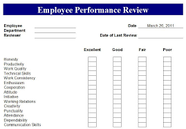 Employee Performance Report Template Employee Evaluation