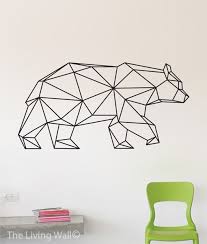Geometric Bear Wall Decal Geometric Animals Decals Home Decor Wall Decals Geometrics Vinyl Wall Sticke Bear Wall Art Wall Stickers Geometric Bear Wall Decal