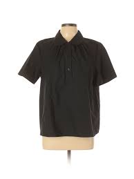 Details About Cos Women Black Short Sleeve Button Down Shirt 44 Eur