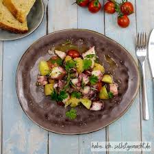 Mediterraner Oktopussalat Rezept Rezepte Mediterranes Essen Mediterran