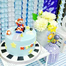 At the end of the game the winner's stars form into a large star causing the cake to light up. Kara S Party Ideas Mario Kart Birthday Party Kara S Party Ideas