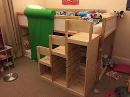 Ikea Trofast Made Into Some Safe Steps Up To The Kura Cabin Bed Small Kids Room Ikea Kids Room Kura Bed