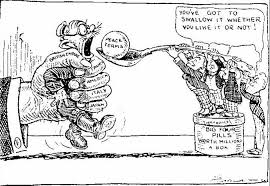 Cartoonist clifford berryman depicts two sides of defeated germany as the time neared to sign the peace . The Treaty Of Versailles Solved One Problem Caused Plenty More
