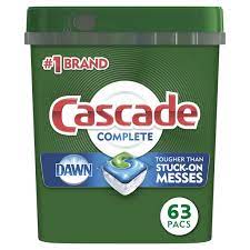 Cascade complete dishwasher pods, actionpacs dishwasher detergent, lemon scent, 78 count. Cascade Complete Dishwasher Pods Actionpacs Dishwasher Detergent Tabs Fresh Scent 63 Count Walmart Com Walmart Com