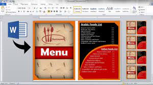 Restaurant images from our stock library. How To Make Restaurant Menu Card Design In Ms Word Ready To Print Menu Card Design In Ms Word Youtube
