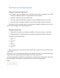 Berdasarkan konsep umum matematika yang. Pdf Limit Fungsi Trigonometri Cara Substitusi Langsung Muhammad Arif Academia Edu