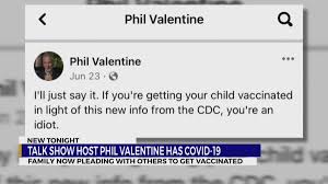 He is known in tennessee for leading protests against a proposed state income tax. Conservative Talk Show Host Phil Valentine Hospitalized With Covid 19 Wkrn News 2