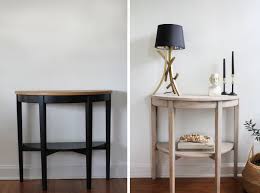 Give An Ikea Console Table A Bleached Wood Look Using This Secret Ingredient Hunker Ikea Console Table Bleached Wood Stained Table