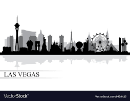 Las Vegas City Skyline Silhouette Background Vector Image Sponsored City Skyline Las Vegas City Skyline Silhouette Skyline Silhouette Las Vegas City
