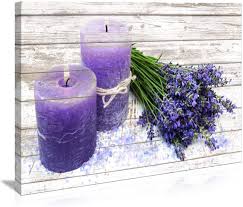 Maybe you would like to learn more about one of these? Amazon Com Canvas Wall Art For Bathroom Purple Candles And Lavender Flower Painting Pictures Print On Canvas Prints Ready To Hang Wall Decor For Living Room Bedroom Decoration Modern Home Decor Artwork Posters