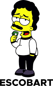 Escobart Simpsons Art Bart Simpson Drawing Pablo Escobar