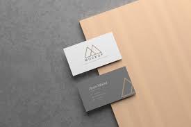 The clean elegant business card template focuses on color combinations and symmetry. Elegant Business Card Mockup Free Design Resources