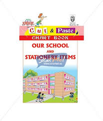 Cut And Paste Our School And Stationery Items Picture Booklet No 58