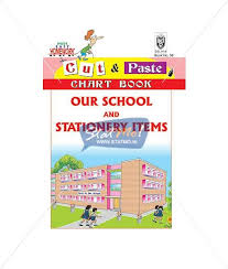 cut and paste our school and stationery items picture booklet no 58