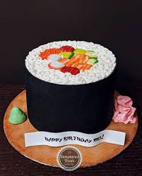 Giant Maki Sushi Cake Sushicake Makicake Foodcake Gtacakes Customcakes Torontocakes Japanesethemecakes Www I Sushi Cake Sushi Cake Birthday Custom Cakes