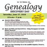 1st Annual Genealogy Discovery Day