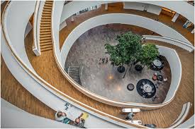 Novo Nordisk Corporate Center Henning Larsen Novo Nordisk Interior Photography Round Mirror Bathroom