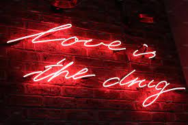 Love Is The Drug Red Neon Sign Neon Aesthetic Neon Signs Neon