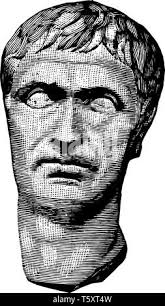 Lucius Cornelius Sulla Felix, A sculpture of the head, a Roman general and  politician, holding the office of consul twice as well as the dictatorshi  Stock Vector Image & Art