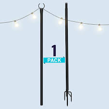 Amazon Com Holiday Styling String Light Poles For Outdoors 1 X 9ft Twist Connection Pole To Stay Straight Strong For Led Hanging Solar Bulbs For House Garden Patio Wedding Cafe Party