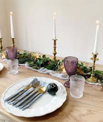 I used an old piece of wood up the centre of the table and added candles of different heights. Pretty Christmas Table Decoration Ideas 2020 Christmas Table Setting