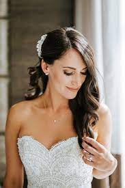 Our Wedding Kristen Williams Bride Hair And Make Up Neutral Glam Look Big Curls Swept To Amazing Wedding Makeup Wedding Hair Inspiration Wedding Hair Down