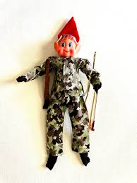 Elf Camo, Hunter Uniform for Elf Dolls With Rifle Bow and Arrows, Military,  Soldier, Fatigues, Doll Clothing Set, Costume, Accessories