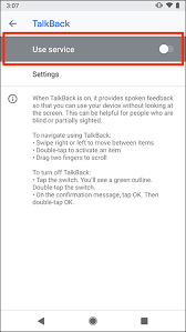 The selected item is outlined. How To Read The Screen Aloud Using Talkback The Screen Reader In Android 10 My Computer My Way