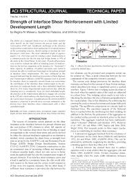 Pdf Strength Of Interface Shear Reinforcement With Limited