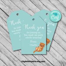 This gift can be anything from a gift bag to a home made snack or candy. Otter Party Favor Otter Baby Shower Thank You Tags Printable Ty Tags Girl Birthday Boy Baby Shower Ocean Gender Neutral Kids Birthday Baby Shower Thank You Birthday Thank You Cards Party