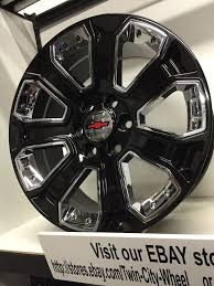 20 Inch Black 8 Lug Wheels 20 Inch Gloss Black Chrome 2015 Gm Oe Ck 164 Replica Chevrolet Silverado Wheels Silverado Wheels Chevrolet Silverado Chevy Trucks