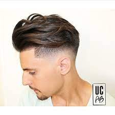 Agusbarber Wavy Hair Men Short Hair Styles Comb Over Fade Haircut