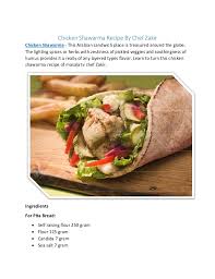 Chicken Shawarma Recipe By Chef Zakir