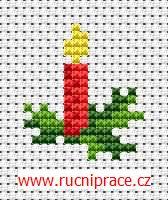 christmas candle free cross stitch patterns and charts