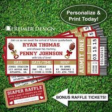 Football Baby Shower Invitation In Red And Gold All Star Baby Etsy Football Baby Shower Invitations Baby Shower Invitations For Boys Football Baby Shower