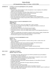 patient accounts representative resume