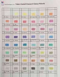Color Chart For Faber Castell Classic Colour Pencils The