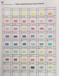 color chart for faber castell classic colour pencils the