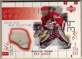 Shop unique hasek face masks designed and sold by independent artists. 2001 02 Ud Mask Collection Goalie Pads Gpdh Dominik Hasek Game Worn Leg Pads Card Nm Mt