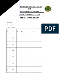 Selain itu bahasa yang digunakan juga harus bahasa resmi karena secara tidak langsung berita acara sama dengan surat resmi yang sama sama menggunakan bahasa resmi atau formal. Format Formulir Pendaftaran Sepak Bola Masnurul