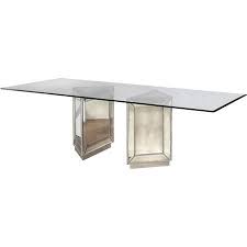 Sorrel Mirrored Dining Table Dining Table Dining Table In Kitchen Double Pedestal Dining Table
