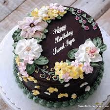 Birthday Cake With Name And Photo The Name Sweet Iqra Is Generated On Top Pretty Birthday Cake Ideas For Girls Image Happy Birthday Cake Photo Happy Birthday Cake Images Birthday Wishes Cake