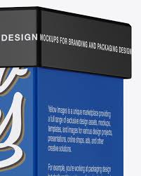 Paper Box Mockup In Box Mockups On Yellow Images Object Mockups