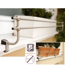 Edelstahl Fensterbankhalterung Fur Blumenkasten Und Topfe In Praktische Haushaltshelfer Blumenkasten Fensterbank Blumenkasten Fenster Blumenkasten Balkon