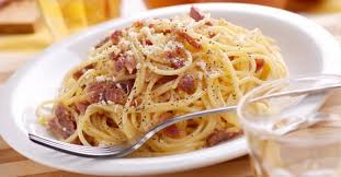 Recette De Spaghettis A La Carbonara Et Parmesan Sans Creme Recette Recette Pate Italienne Spaghetti Recette Recette Spaghetti Carbonara