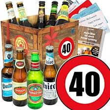 Einladungen zum geburtstag mit eigenem text & foto. 40 Geburtstag Bier Set Mit 9 Bieren Der Welt Bier Geschenke Fur Manner Amazon De Lebensmittel Getranke